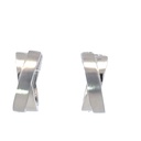 Huggie Earrings With Pink Cubic Zirconia in Stainless Steel