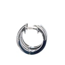 Huggie Earrings With Pink Cubic Zirconia in Stainless Steel