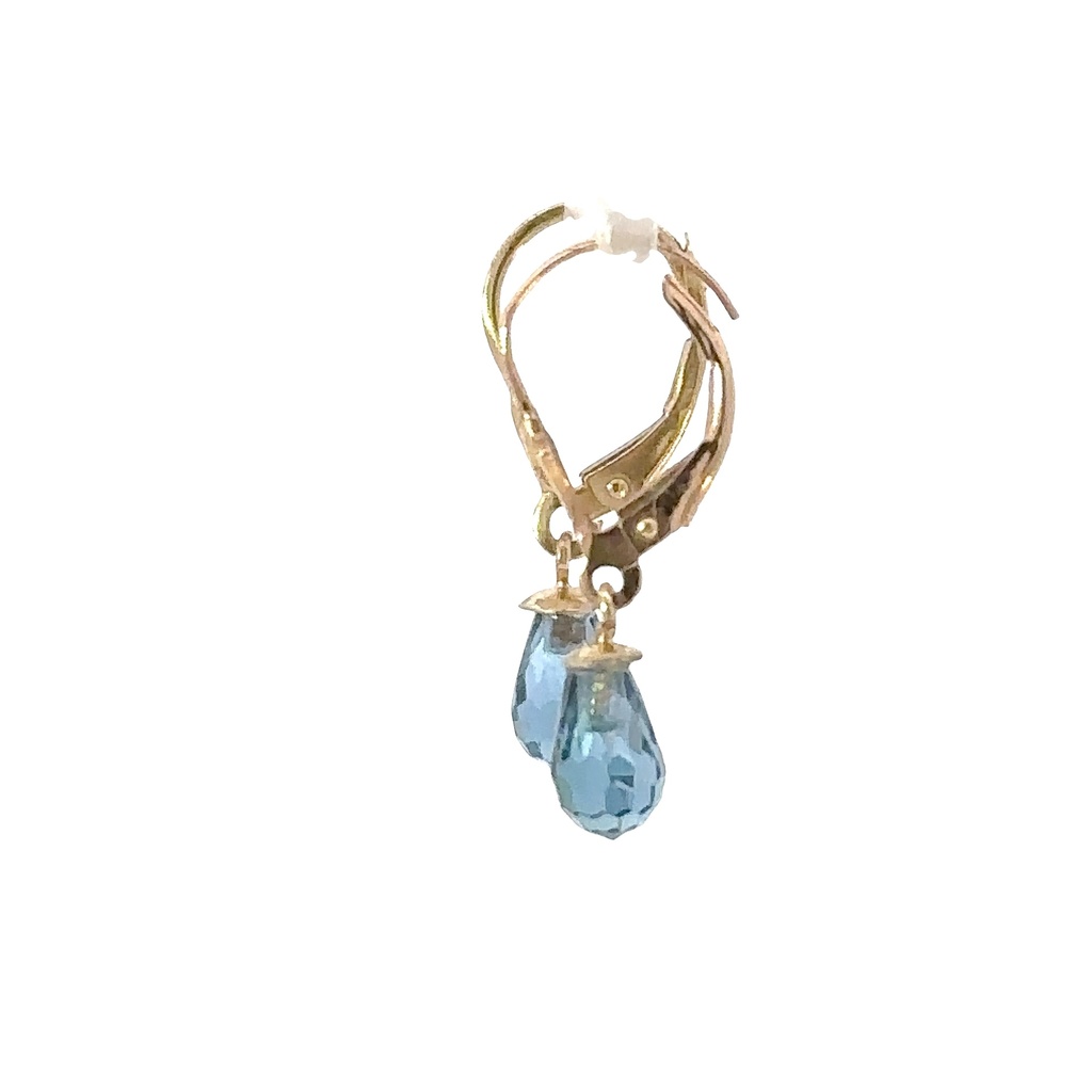 Earrings | London Blue Cubic Zirconia Drops In 14ct