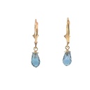 Earrings | London Blue Cubic Zirconia Drops In 14ct