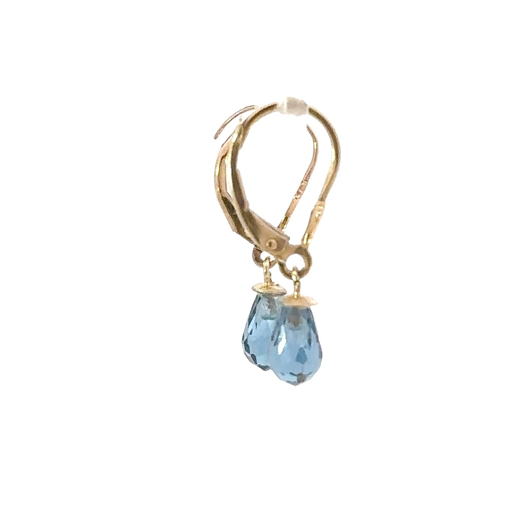Earrings | London Blue Cubic Zirconia Drops In 14ct