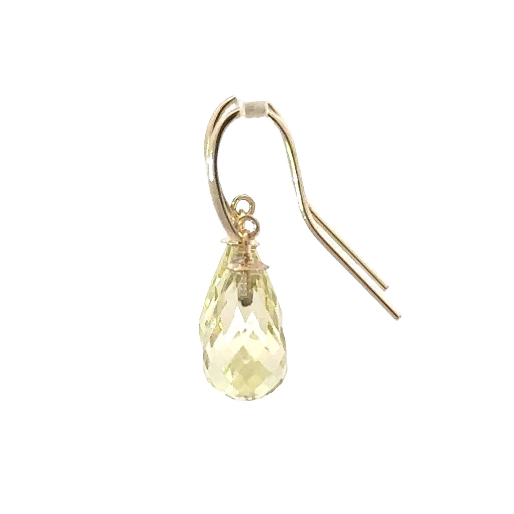 Earrings | Lemon Quartz Drops On 9ct Gold Hooks