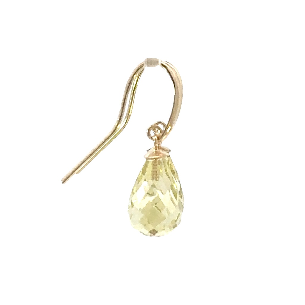 Earrings | Lemon Quartz Drops On 9ct Gold Hooks