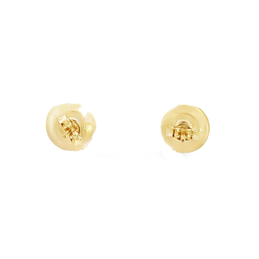Stud Earrings | 7mm Diamond Cut Finish 9K Gold