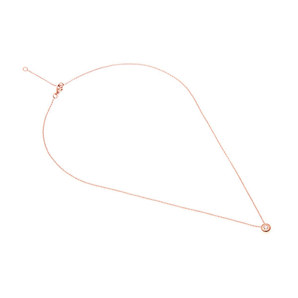 Rose Radiance: Diamond Slider Necklace in 14K Rose Gold