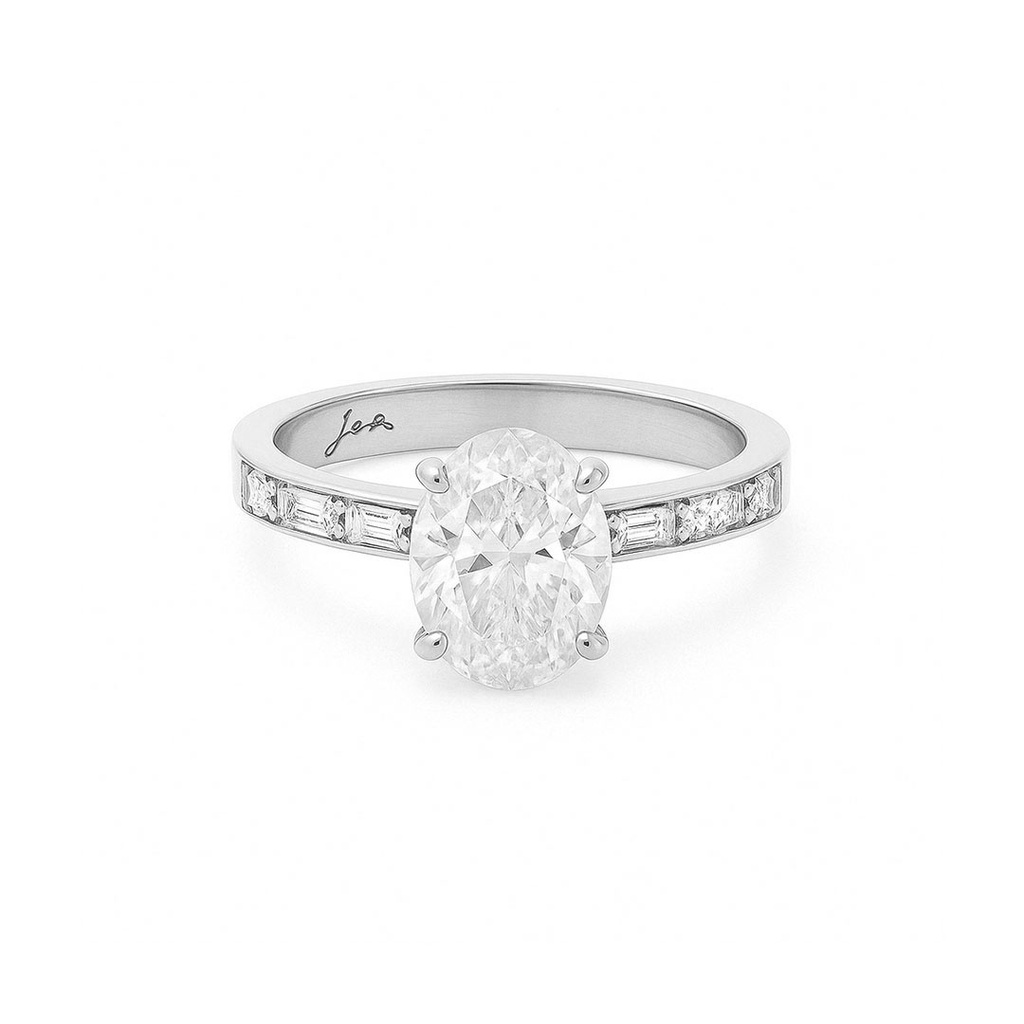 Oval Diamond Engagement Ring 1.45ct
