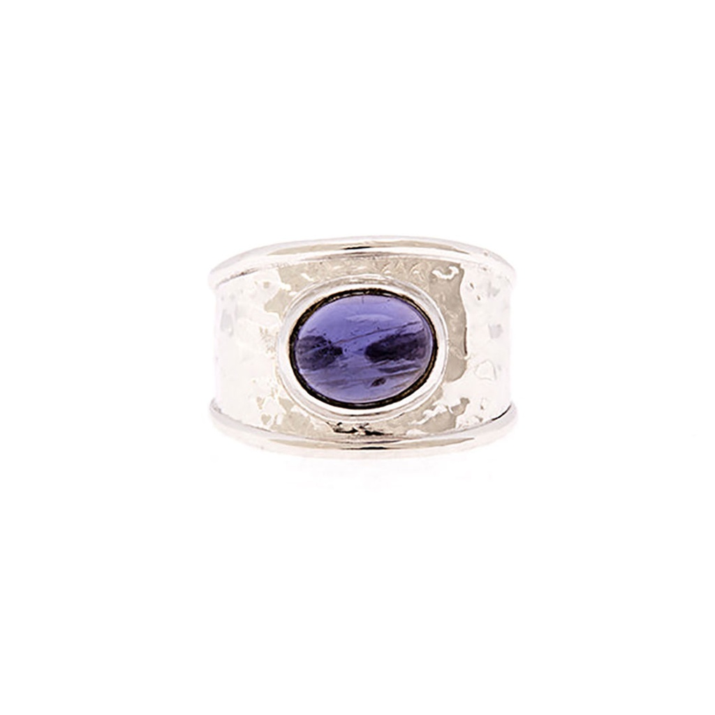 Iolite Ring In 18K White Gold