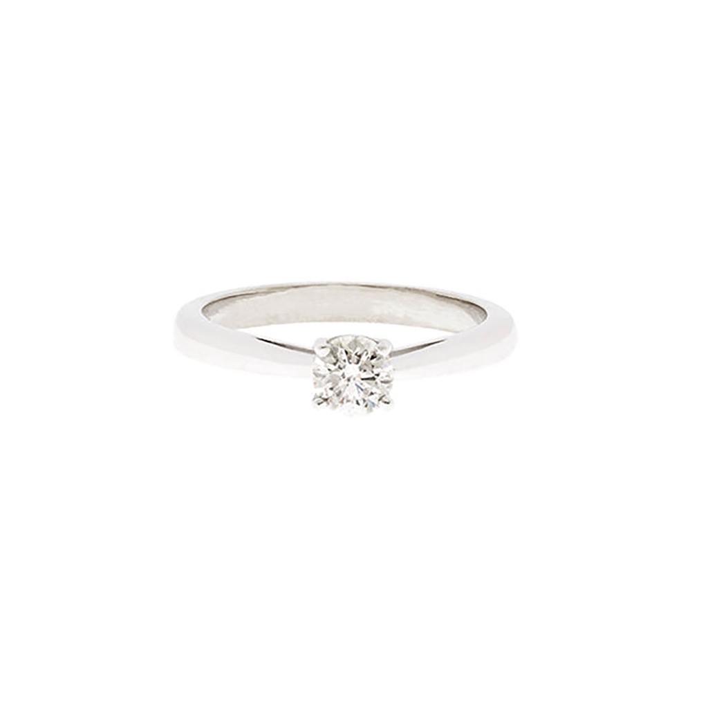 Diamond Engagement Ring In 18k White Gold
