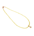 Peridot & Pearl Enhancer Necklace In 18K