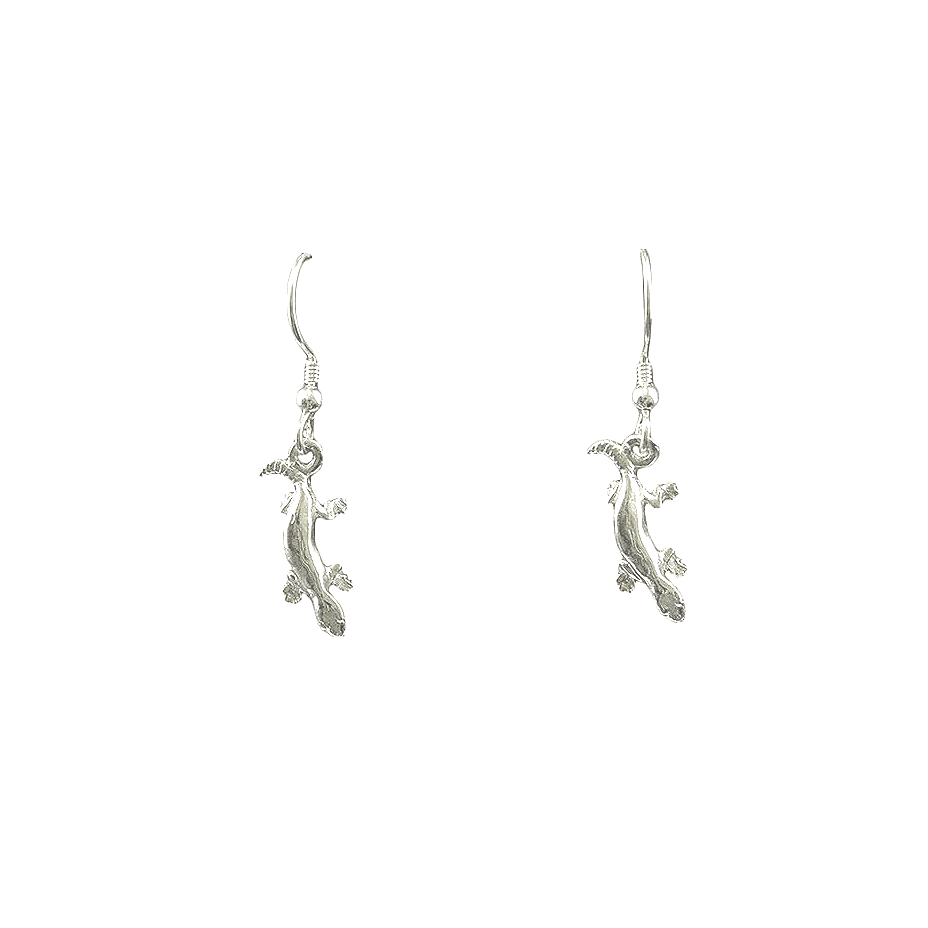 Silver Gecko Earring