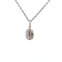 Sterling Silver Coffee Bean Pendant