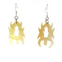 Hand Carved Mother Of Pearl Turtles On Silver Hooks