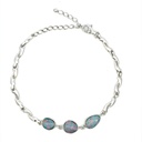 Aussie Doublet Opal Bracelet In Sterling Silver