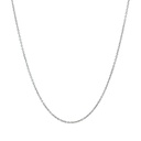 Dazzling Simplicity: 9K White Gold Fine Belcher Necklace