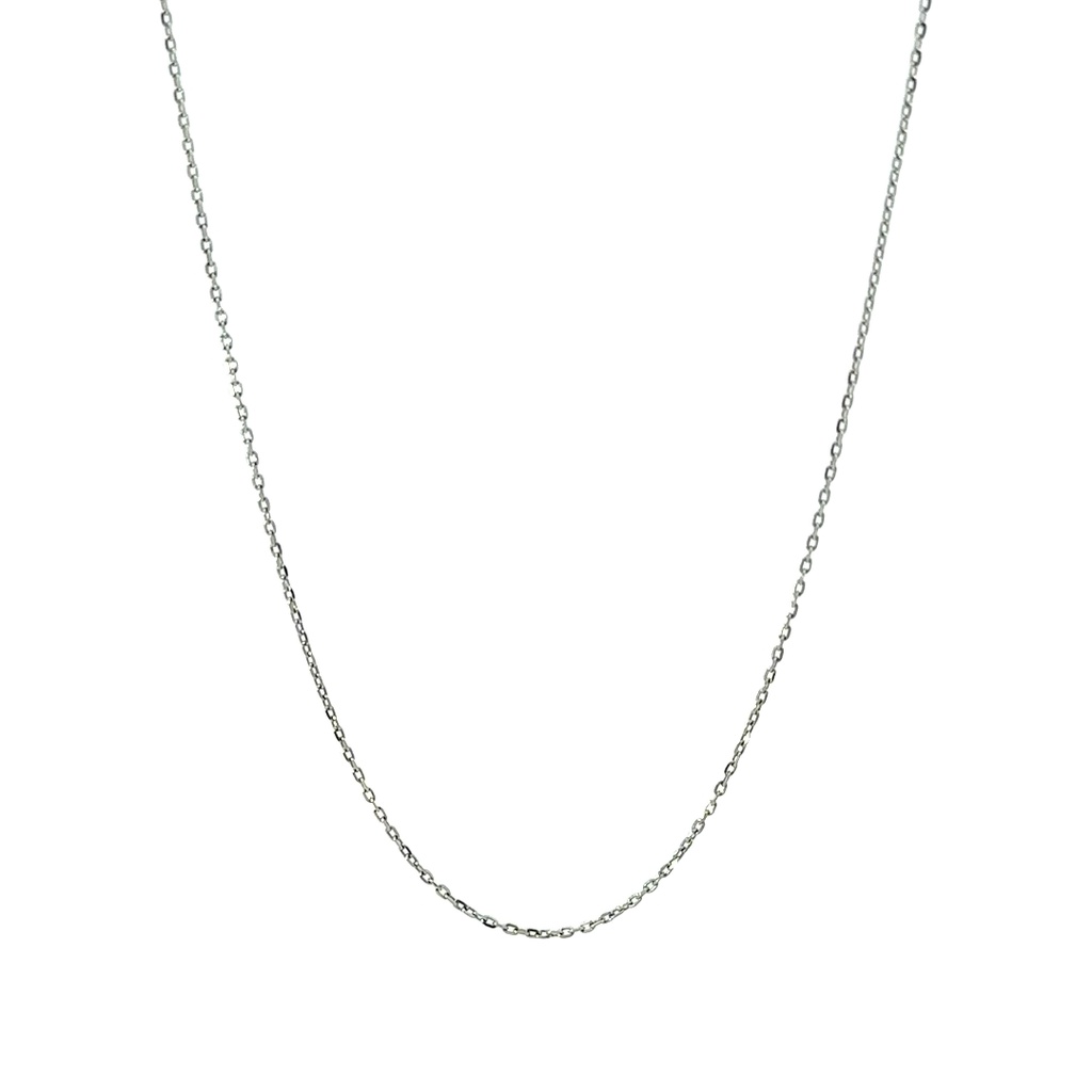 Fine Gold Chain Necklace | 18ct White
