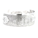 Wearable Art Silver Repousse PNG Motif Cuff