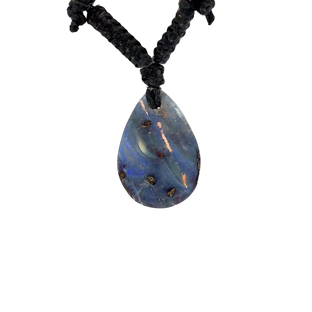 Australian Boulder Opal on Black Cord