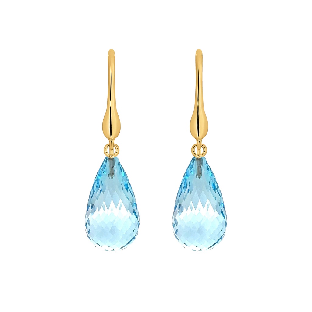 Topaz Earrings | Bliss Topaz Briolettes 9K