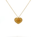 Necklace With Heart Pendant | Gold Plated Brass