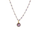 Necklace with Purple Pendant | Mixed Stones