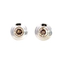Champagne Diamond 18K White Gold Earrings