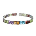 Multi-Gem Bracelet In 14ct White Gold