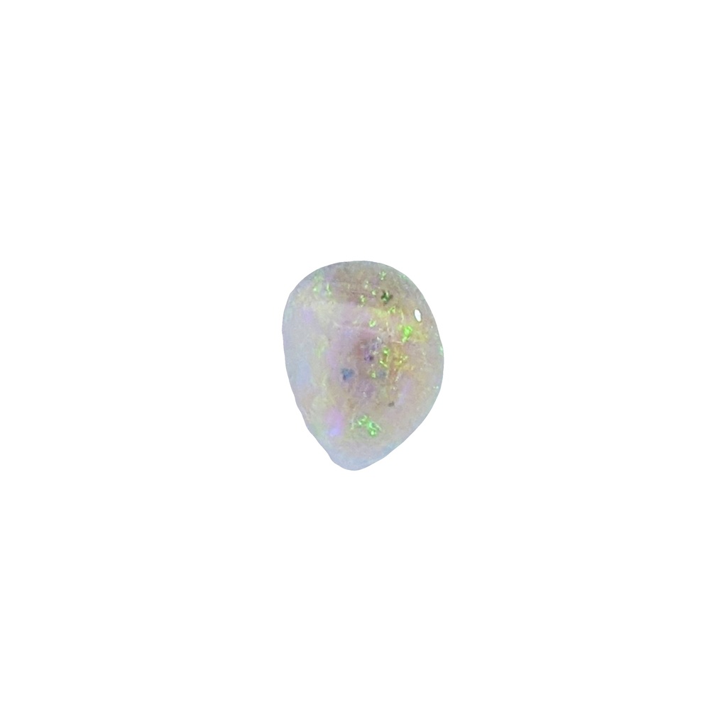 Organic Oval Shaped White Opal