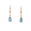 Earrings | London Blue Cubic Zirconia Drops In 14ct