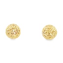 Stud Earrings 9mm Diamond Cut Finish | 9K
