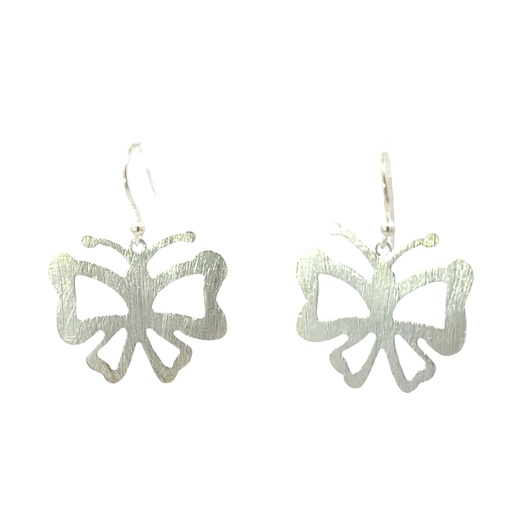 [000397/27420] Matte Finished Butterfly Earrings On Hooks