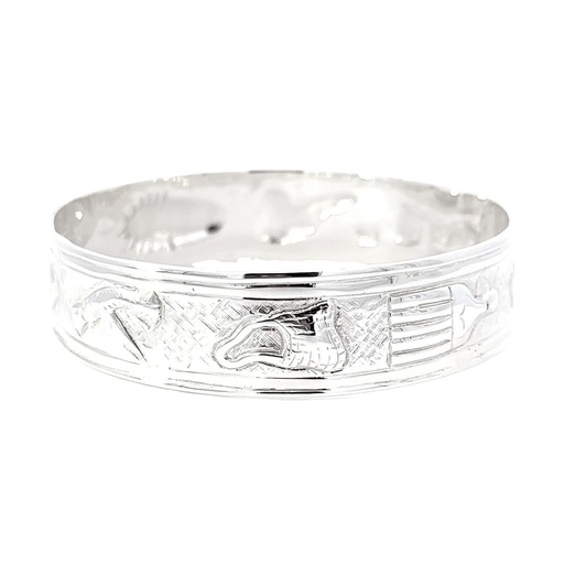 [000561] Bangle With Papua New Guinea Motifs |Sterling Silver