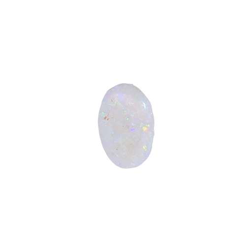 [002235] White Organic Oval Shaped Opal