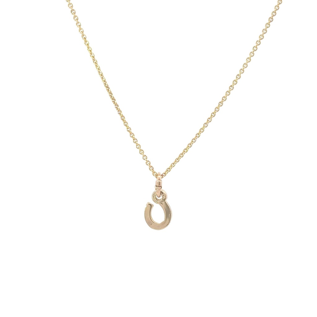 Horseshoe Pendant | 9K Yellow Gold
