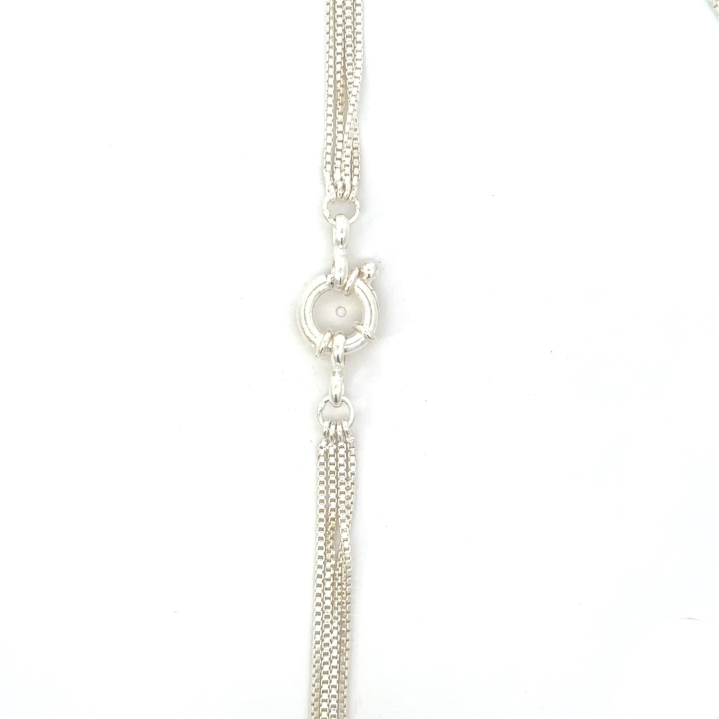 Multi Strand Necklace In Sterling Silver