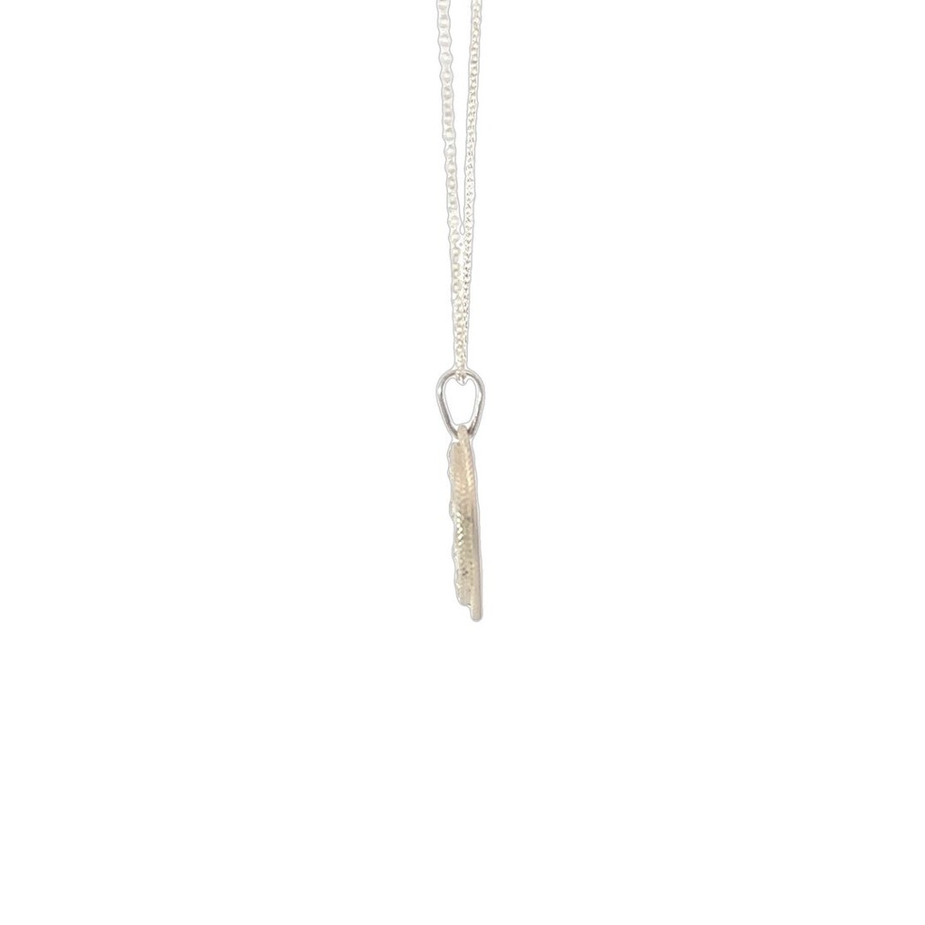 Large Sterling Silver Goroka Basket Pendant