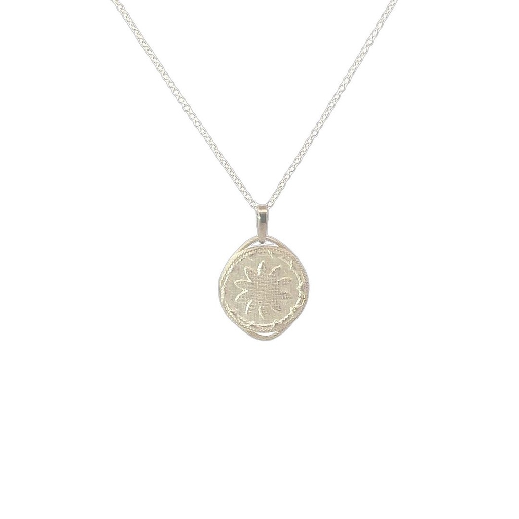 Large Sterling Silver Goroka Basket Pendant