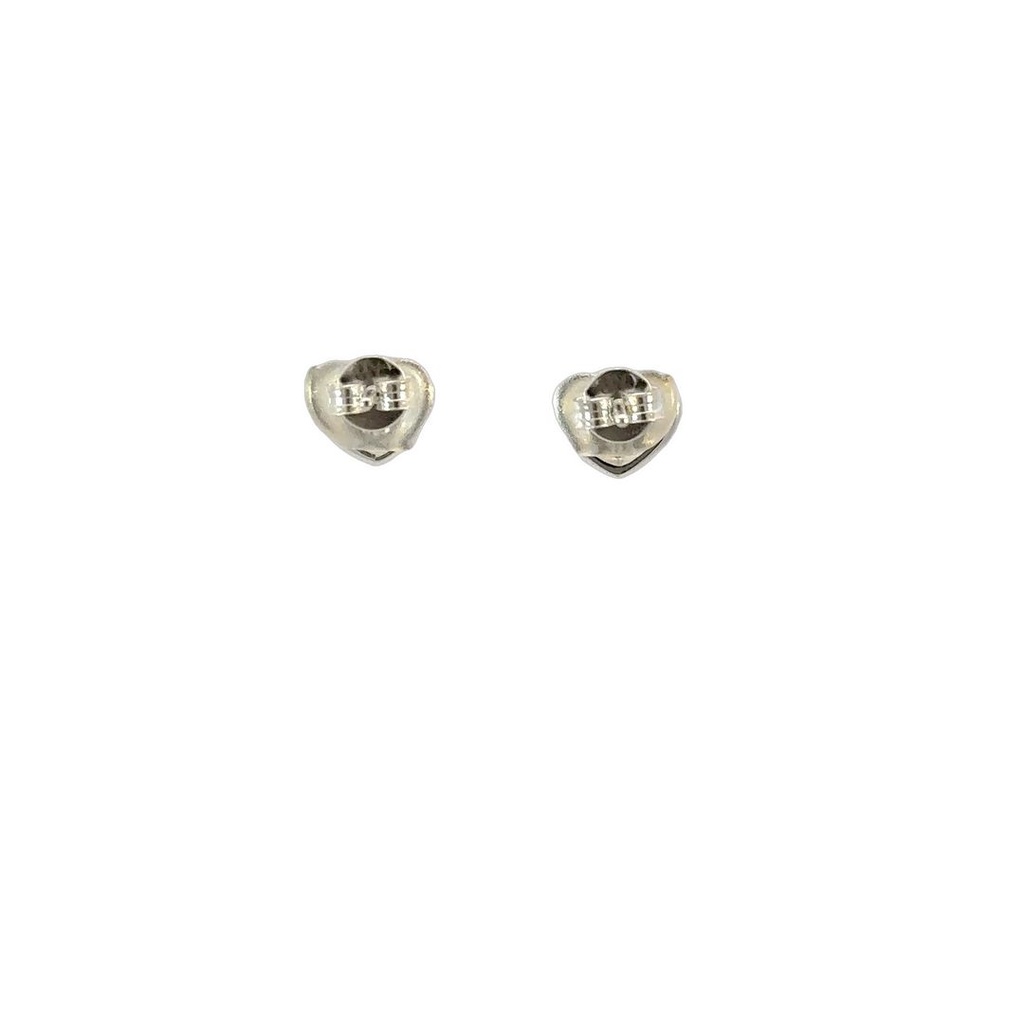 Children Sterling Silver Blue Bird in Hearts Stud Earrings