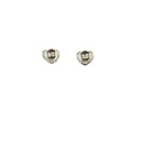 Children Sterling Silver Blue Bird in Hearts Stud Earrings