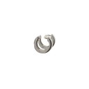 Silver Huggie Earrings Square Edges
