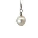 South Sea Pearl Pendant With Diamond In 9KWG
