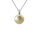 South Sea Pearl Double Blade Pendant In 9KWG