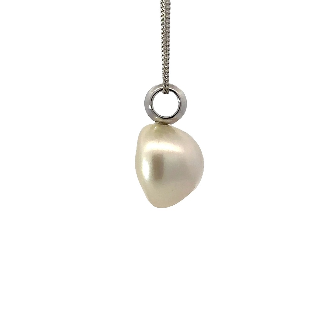 South Sea Pearl Double Blade Pendant In 9KWG