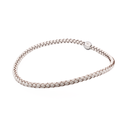White Leather Mens Bracelet With Steel Magnet Clasp
