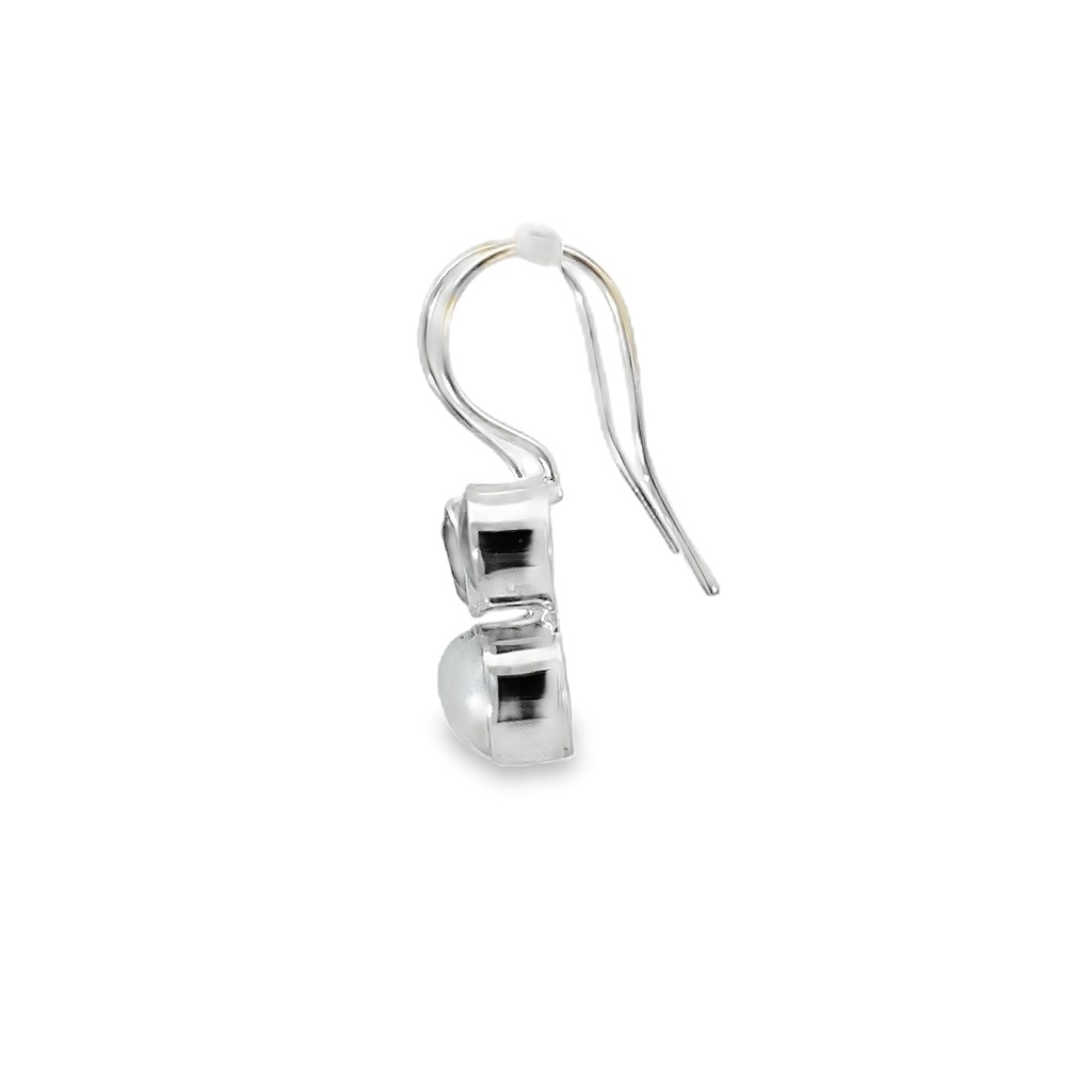 Freshwater Pearl & Topaz Drop Earrings