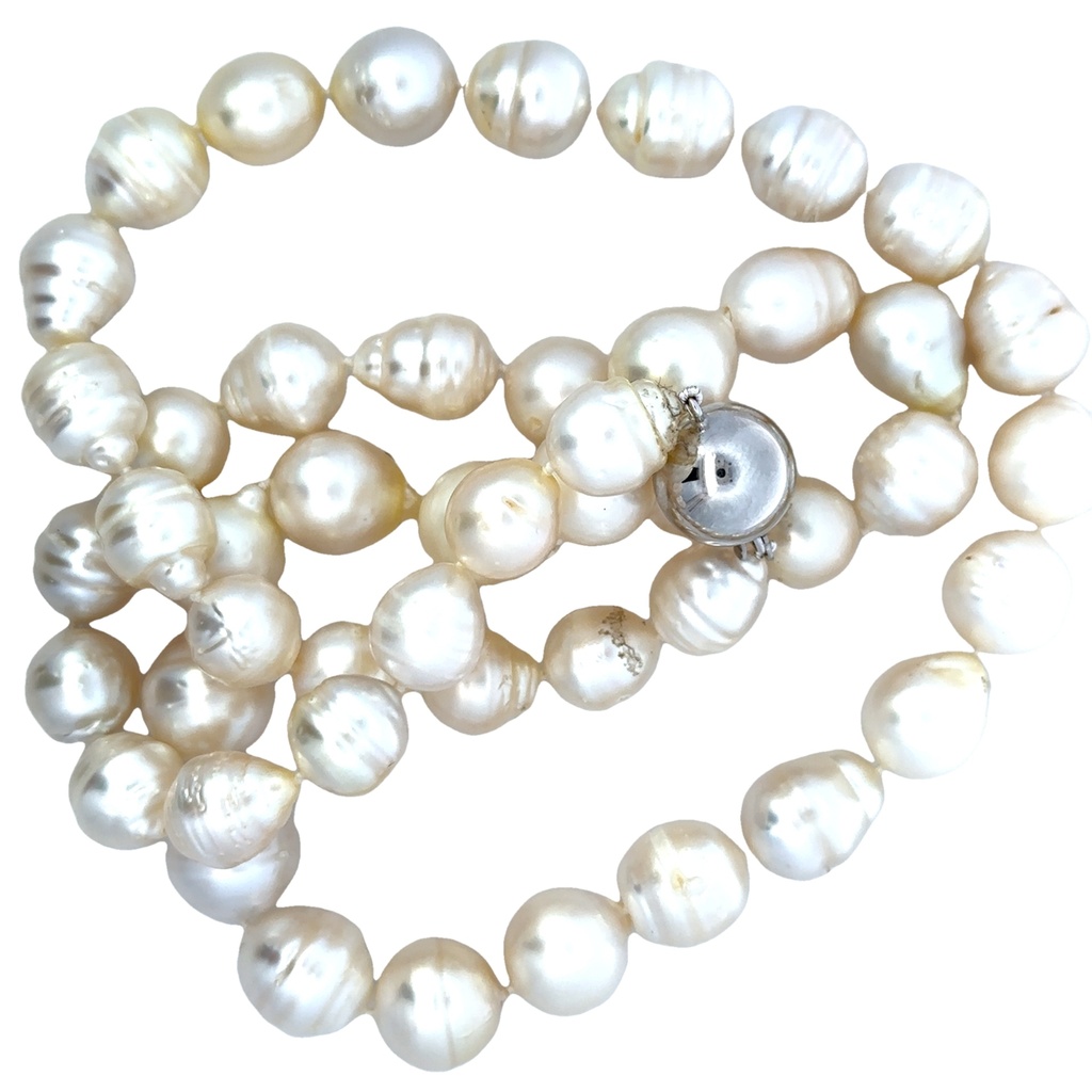 South Sea Pearl Necklace With 18ct White Gold Ball Clasp