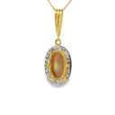 Opal and Diamond Pendant | Oval