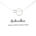 Petals Silver Necklace Godmother With Interlocking Links