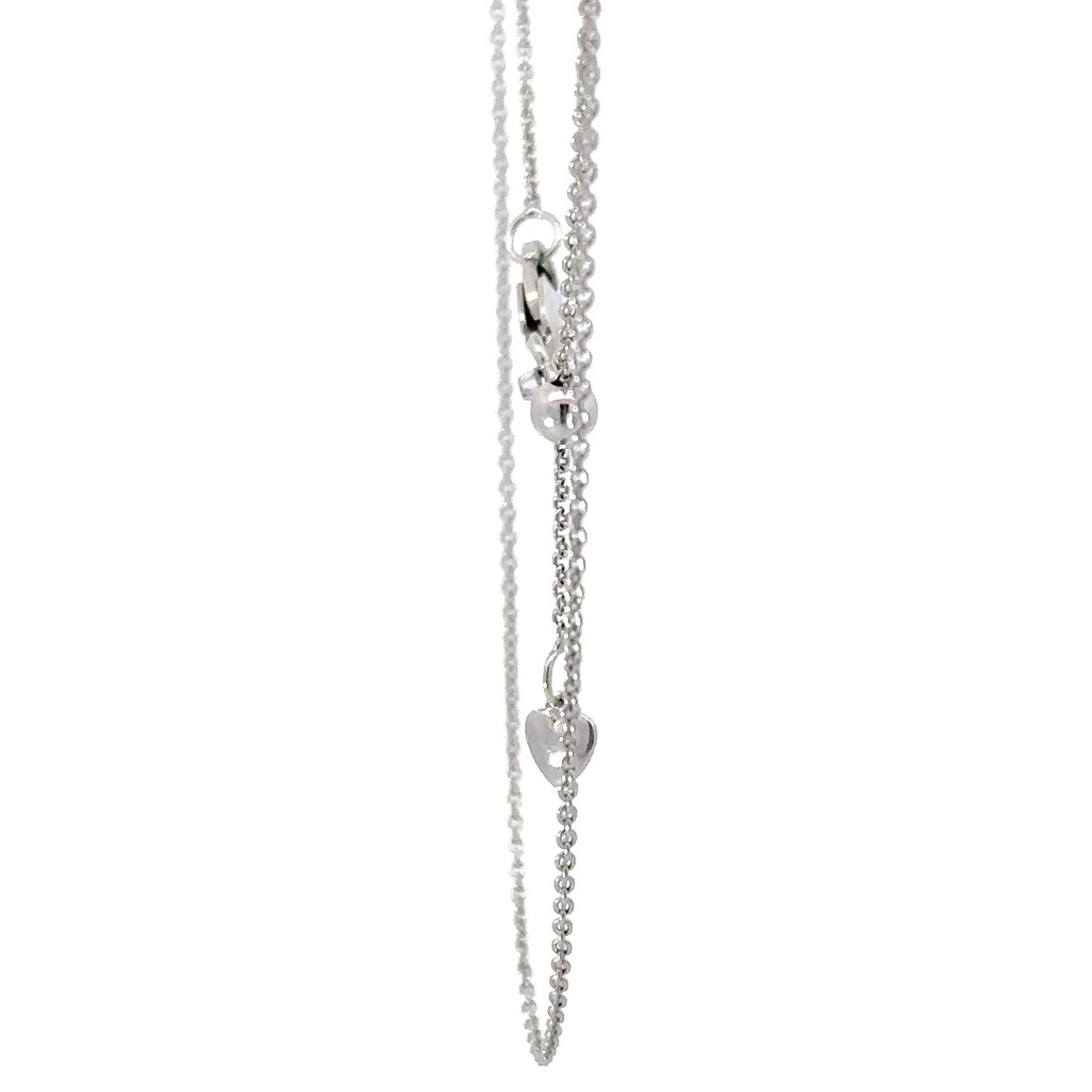 18ct White Gold 47cm Extender Trace Chain