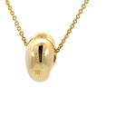 Unique pod shaped pendant in 14K with inlaid opal