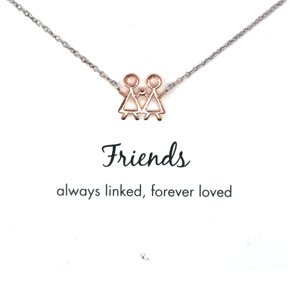 Petals Silver 'Friends' Circle Necklace